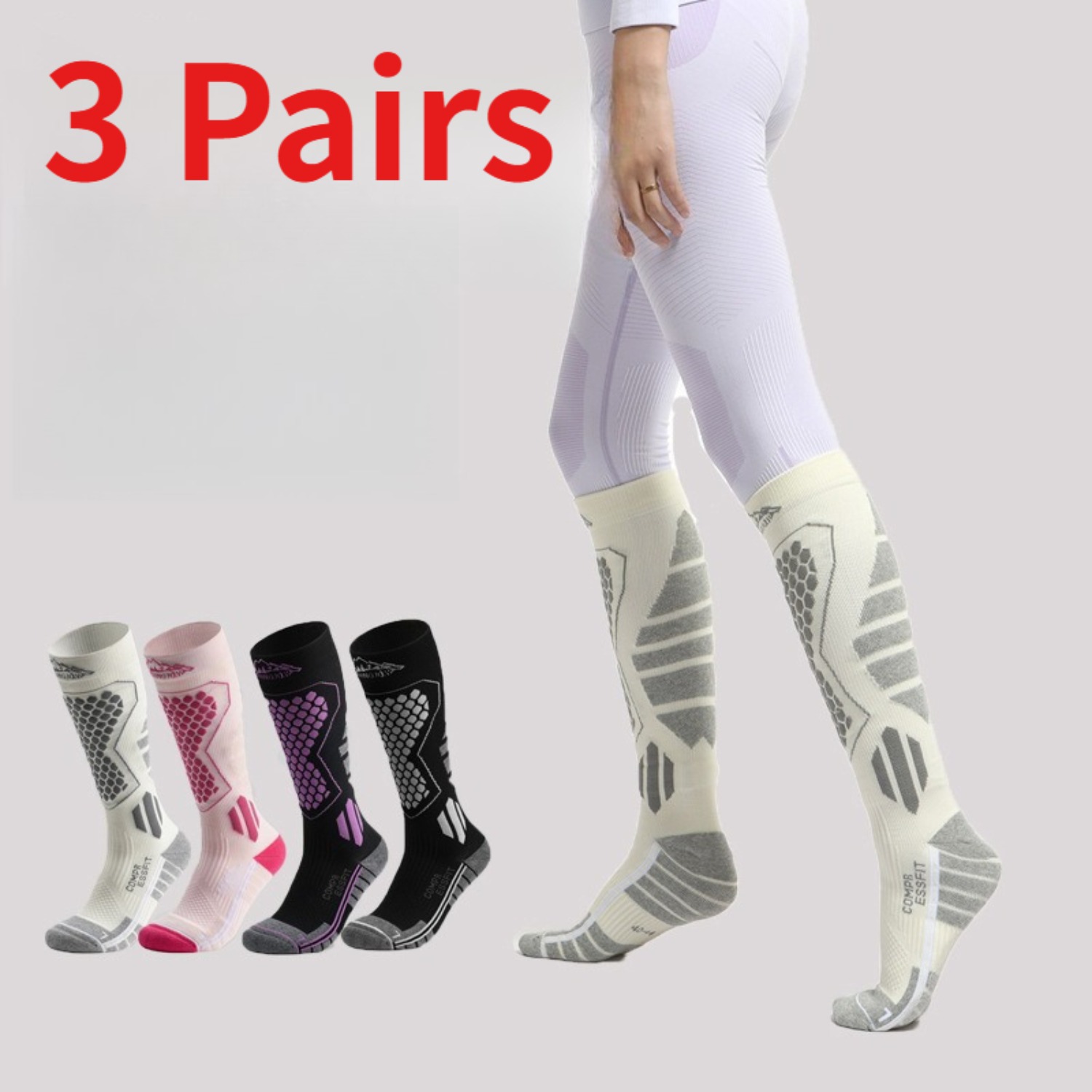 3 Pairs Ski Socks Winter Therm - Thermal Sock Winter 评论和价格