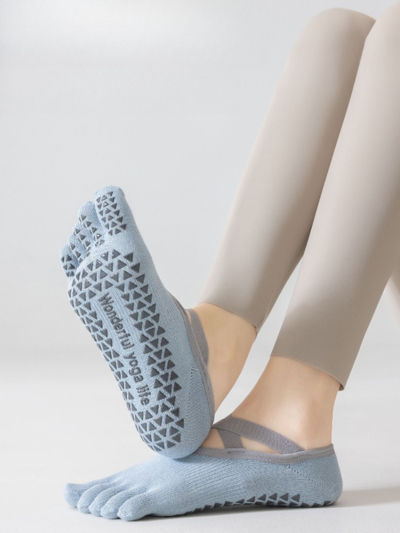 Women Cotton Five Toe Yoga Soc - Grip Sock Yoga 评论和价格