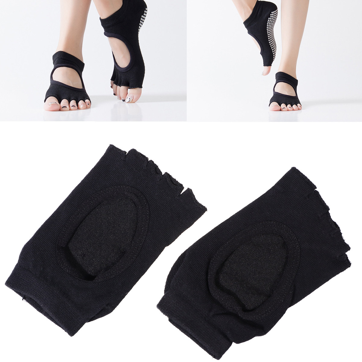 Women Five Toe Yoga Socks Non  - Grip Sock Yoga 评论和价格