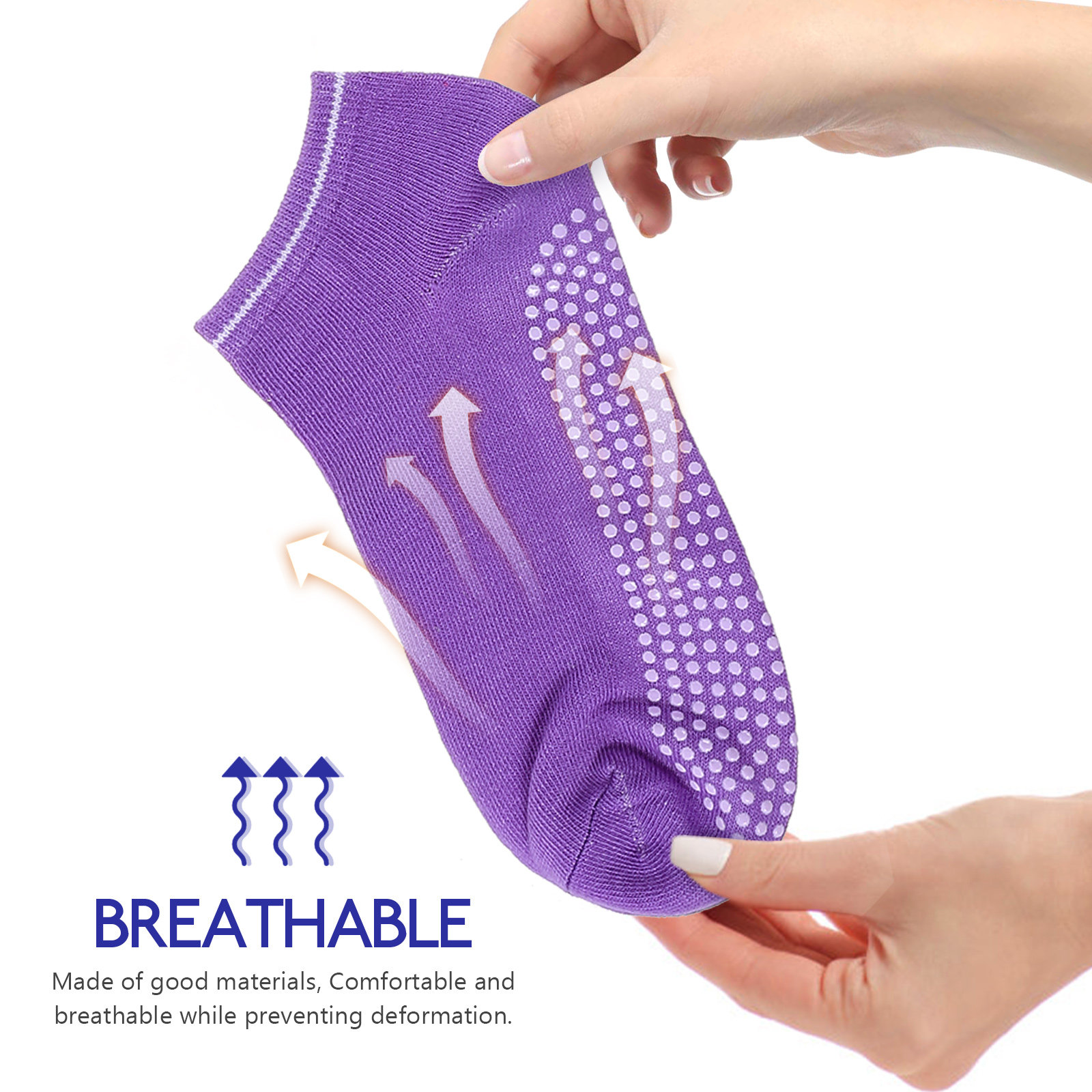 6 Pairs Non Slip Yoga Socks Br - Grip Sock Yoga 评论和价格